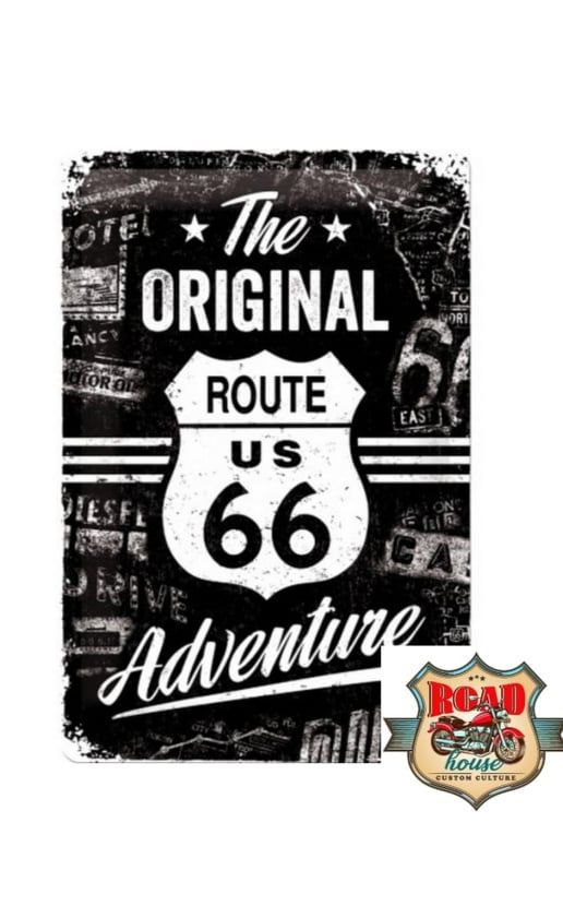 PLAQUE DÉCORATIVE ROUTE 66 US