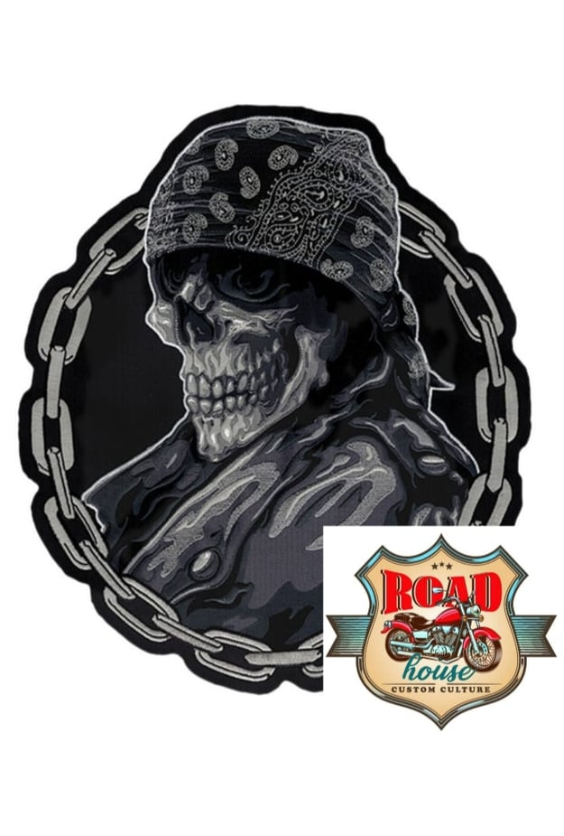 PATCH TÊTE DE MORT BIKER DE L'ENFER
