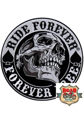 PATCH ÉCUSSON BIKER SKULL RIDE FOREVER.