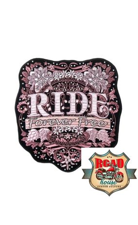 PATCH ÉCUSSON LADY RIDER FLOWER FOREVER FREE