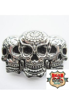 BOUCLE CEINTURE SKULL TRIO MEXICAINE