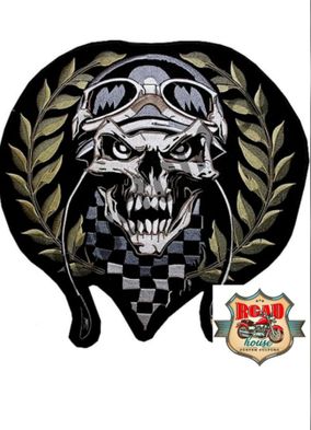 ECUSSON PATCH SKULL RACING BLOUSON VESTE BIKER