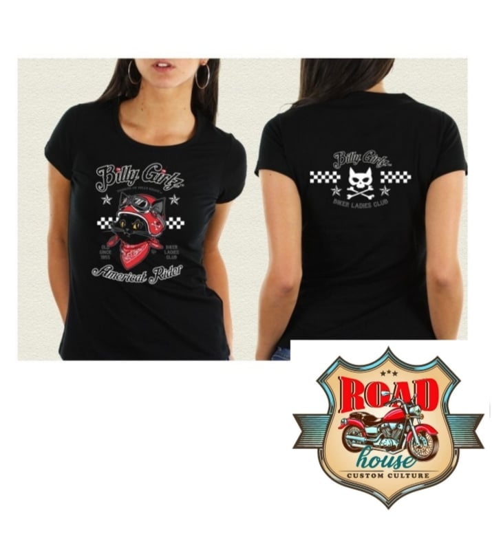 TEE SHIRT LADY RIDER BILLY EIGHT AMERICAT