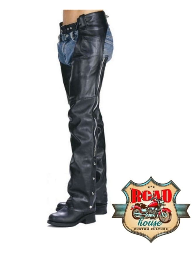 PAIRE DE CHAPS CUIR CONFORT HELLS-DESIGN MOTO CUSTOM