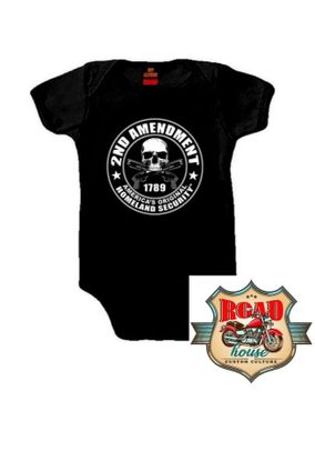 Body Biker Baby tête de mort 2nd Amendment.