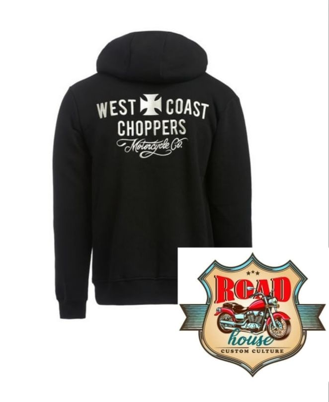 VESTE À CAPUCHE BIKER WEST COAST CHOPPERS MOTORCYCLE NOIRE