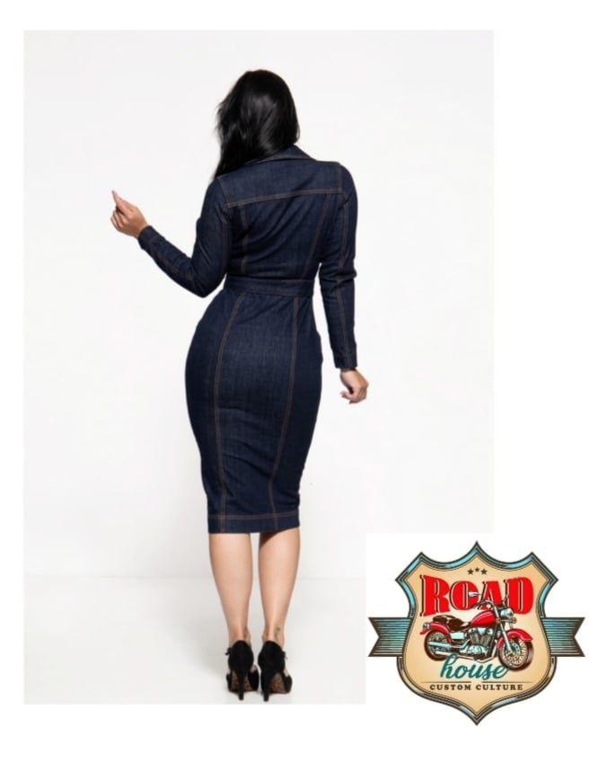 ROBE EN JEANS BRUT STYLE PIN UP QUEEN KEROSIN