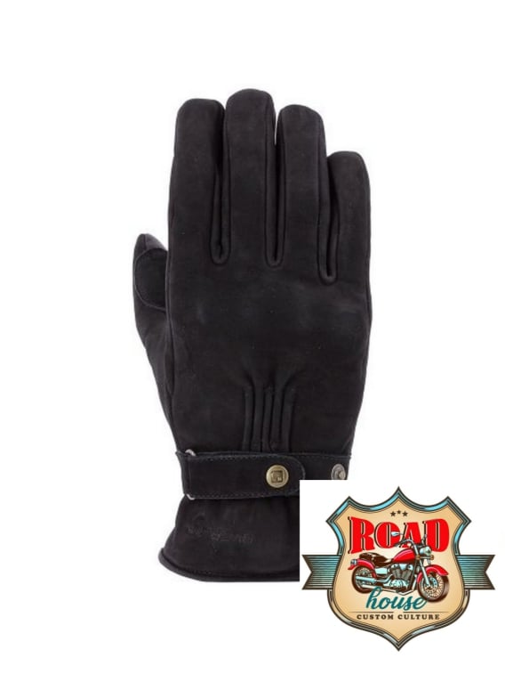 Gants Hiver Homme London Cuir Suédé noir Overlap homologués CE