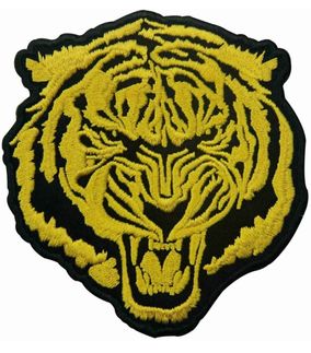 Patch brodé en forme de Tigre d'or