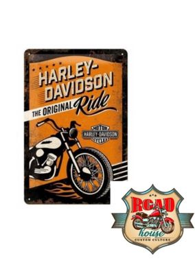 PLAQUE DÉCORATIVE HARLEY DAVIDSON VINTAGE