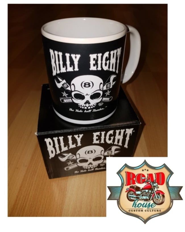 MUG SKULL BILLY EIGHT NOIR ET BLANC