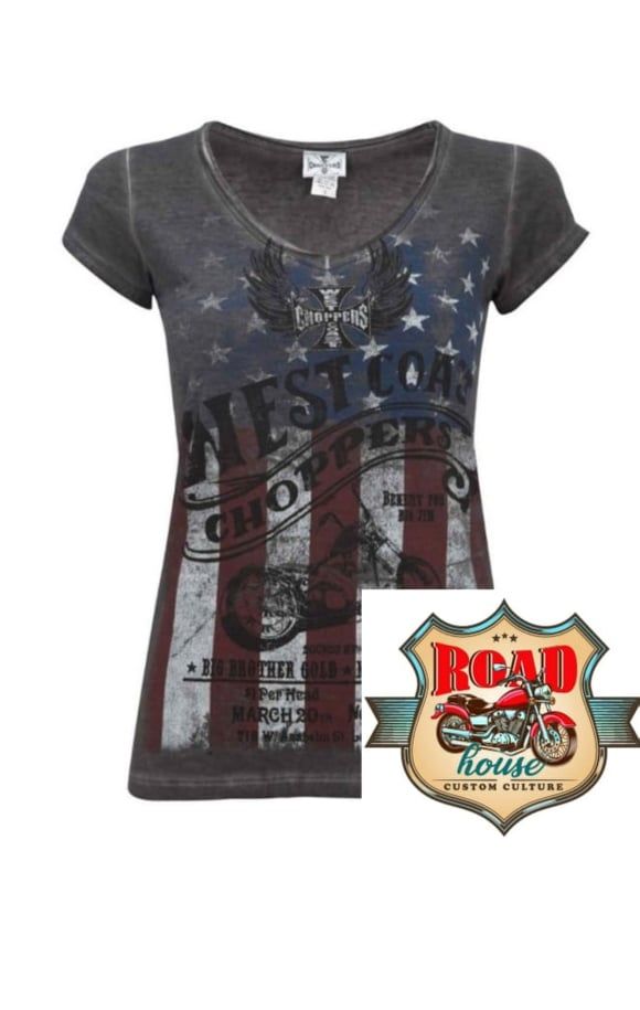 TEE-SHIRT TOP AMERICAN LADY FEMME WCC