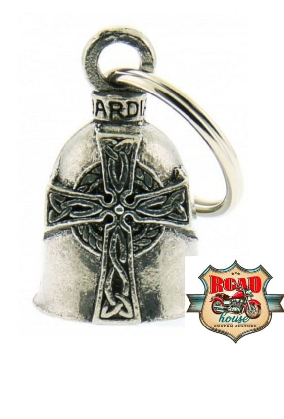 CLOCHETTE CROIX CELTIQUE PORTE-BONHEUR MOTO GUARDIAN BELL