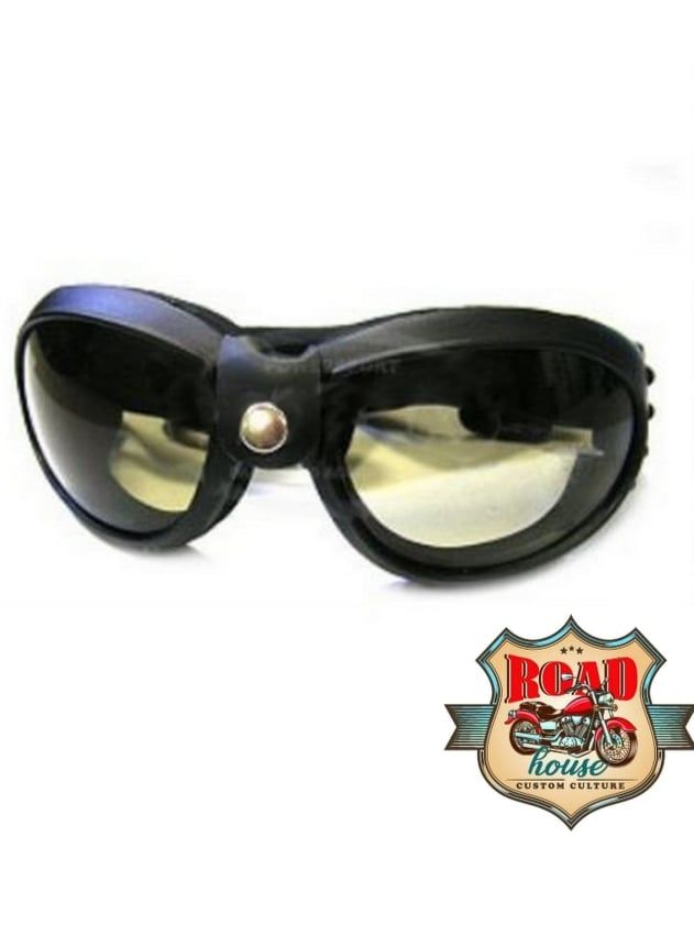 Lunettes masque Biker Moto custom et Trike. - Incolore