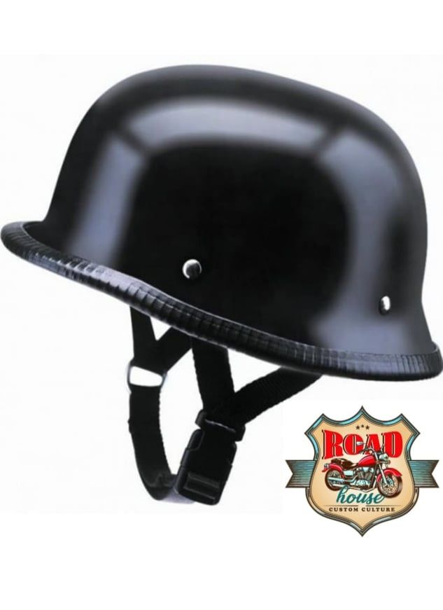 CASQUE BIKER ALLEMAND NOIR MAT - MOTO CUSTOM