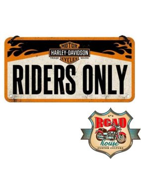 PLAQUE HARLEY DAVIDSON "RIDERS ONLY" DÉCORATIVE