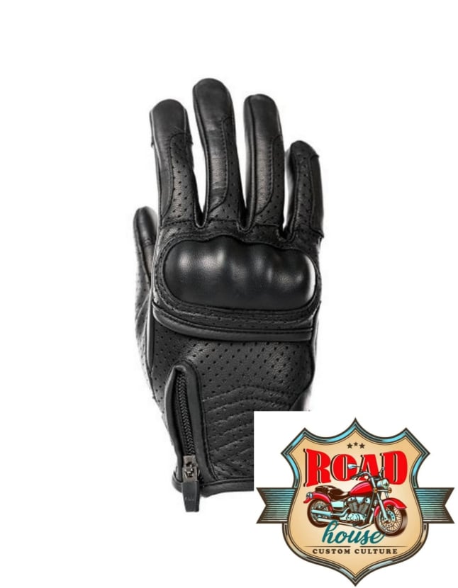 Gants Lady Rider Ella cuir noirs homologués CE