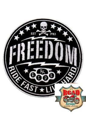 PATCH ÉCUSSON BIKER SKULL FREEDOM