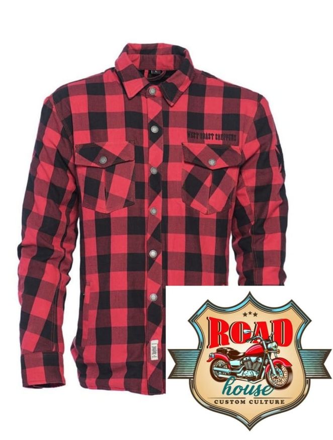 VESTE KEVLAR DOMINATOR WEST COAST CHOPPERS ROUGE