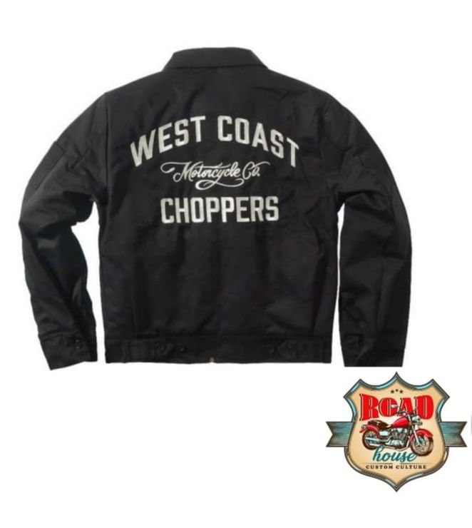 Blouson Veste de Travail Doublée Noire Biker West Coast Choppers Motorcycle