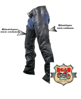 PAIRE DE CHAPS CUIR CONFORT HELLS-DESIGN MOTO CUSTOM