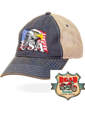CASQUETTE TRUCKER AIGLE DRAPEAU USA