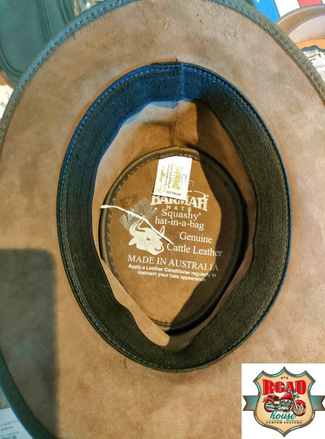 Véritable chapeau Barmah Australien en cuir marron Hats.