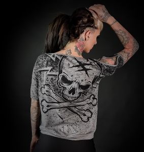 T-SHIRT FEMME GREY BLAZON hyraw