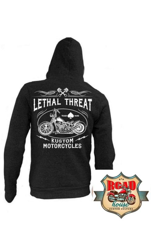 SWEAT À CAPUCHE BIKER LETHAL KUSTOM MOTORCYCLES.