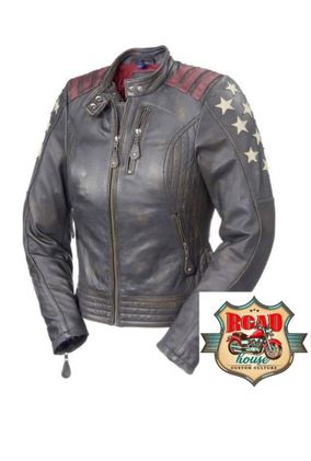 BLOUSON EN CUIR VINTAGE LADY RIDER FEMME - HELD LAXY