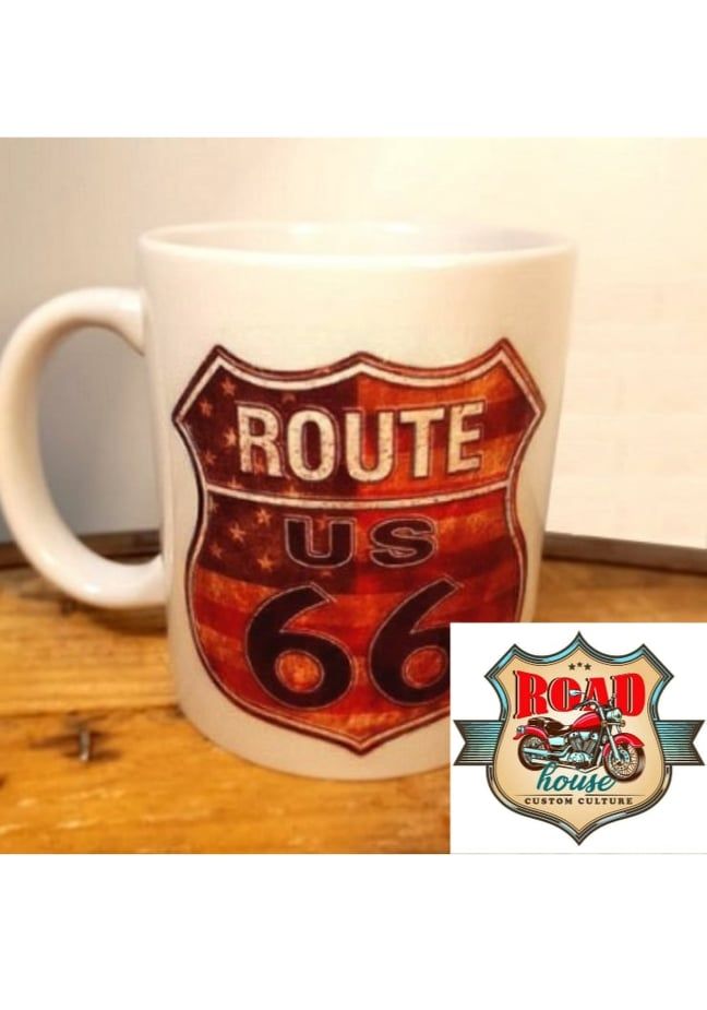 MUG CÉRAMIQUE BIKER ROUTE 66