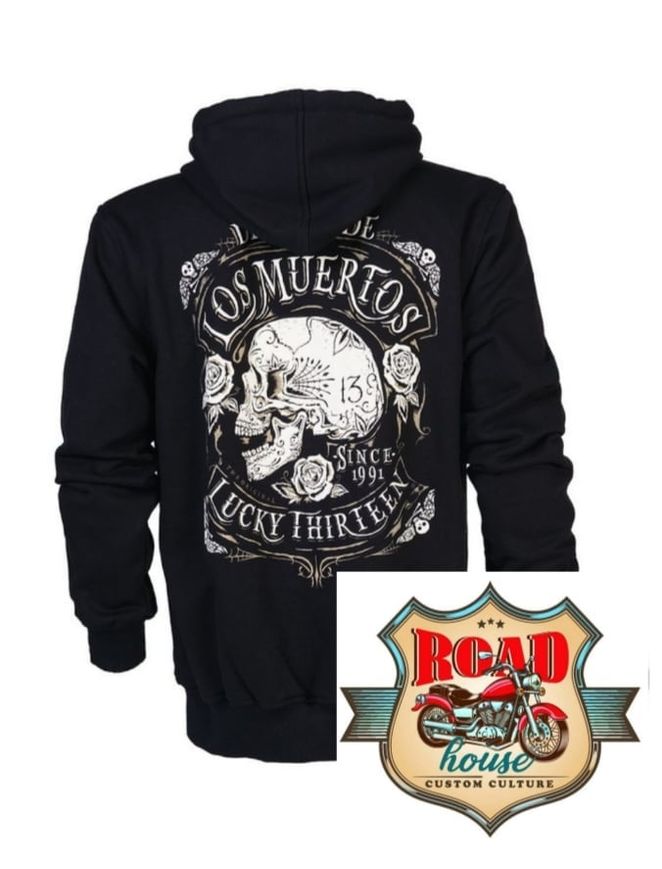 VESTE CAPUCHE LUCKY 13 LOS MUERTOS TÊTE DE MORT