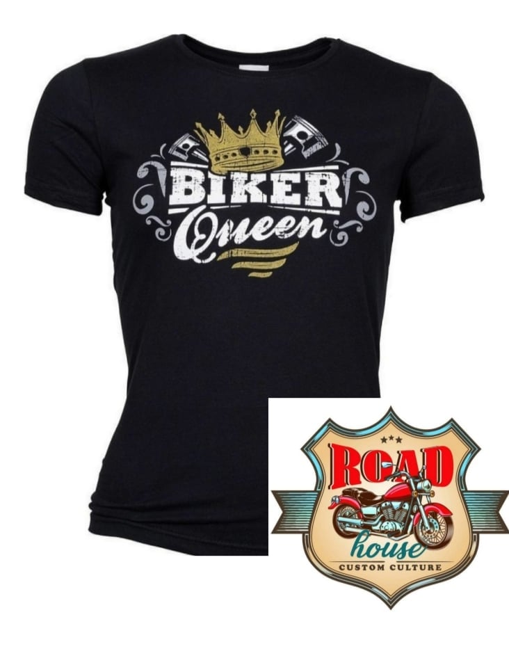 T-SHIRT FEMME "BIKER QUEEN" - LADY RIDER